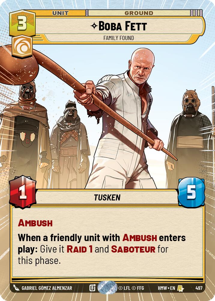 Boba Fett - Family Found (Hyperspace) – Homeworlds #497 Star Wars: Unlimited card