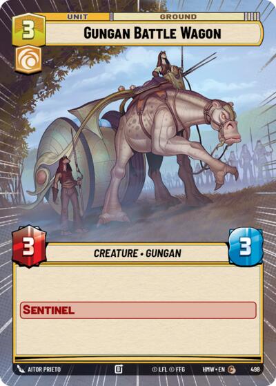 Gungan Battle Wagon (Hyperspace) – Homeworlds #498 Star Wars: Unlimited card