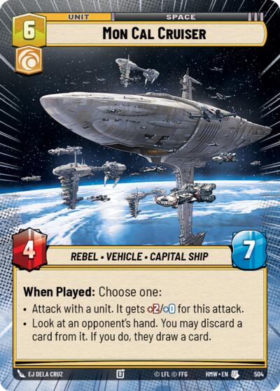 Mon Cal Cruiser (Hyperspace) – Homeworlds #504 Star Wars: Unlimited card