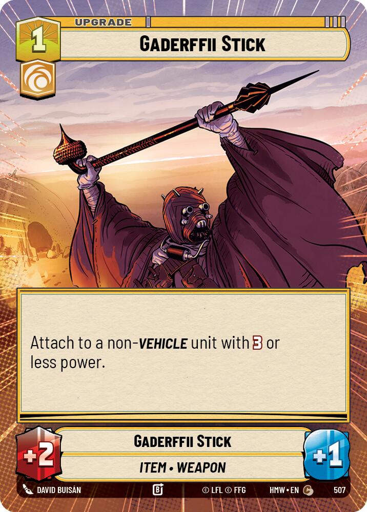 Gaderffii Stick (Hyperspace) – Homeworlds #507 Star Wars: Unlimited card