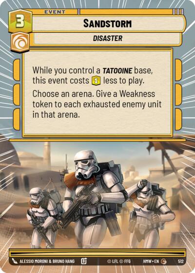 Sandstorm (Hyperspace) – Homeworlds #512 Star Wars: Unlimited card