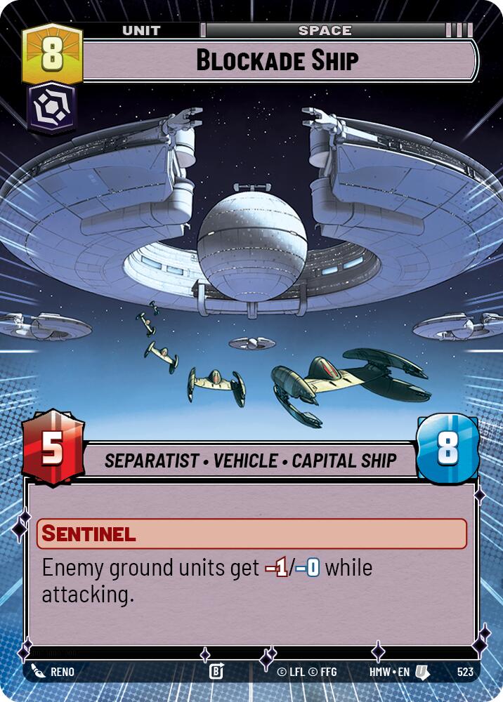 Blockade Ship (Hyperspace) – Homeworlds #523 Star Wars: Unlimited card