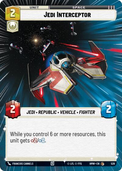 Jedi Interceptor (Hyperspace) – Homeworlds #528 Star Wars: Unlimited card