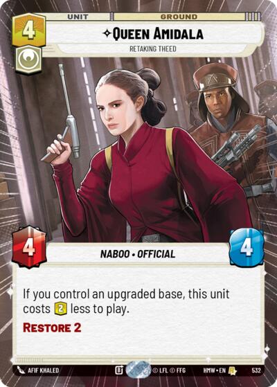 Queen Amidala - Retaking Theed (Hyperspace) – Homeworlds #532 Star Wars: Unlimited card