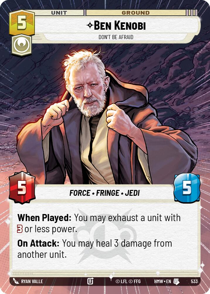 Ben Kenobi - Don't Be Afraid (Hyperspace) – Homeworlds #533 Star Wars: Unlimited card
