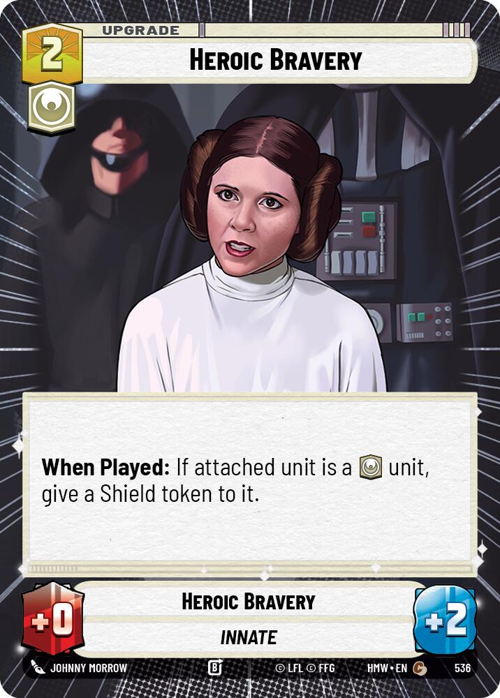 Heroic Bravery (Hyperspace) – Homeworlds #536 Star Wars: Unlimited card