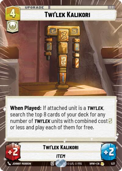 Twi'lek Kalikori (Hyperspace) – Homeworlds #537 Star Wars: Unlimited card