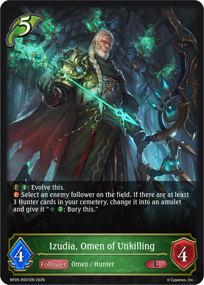 Izudia, Omen of Unkilling (BP19: Eightfold Retribution) — Shadowverse: Evolve card