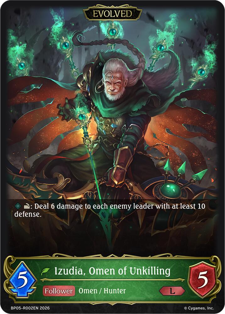 Izudia, Omen of Unkilling (Evolved) (BP19: Eightfold Retribution) — Shadowverse: Evolve card