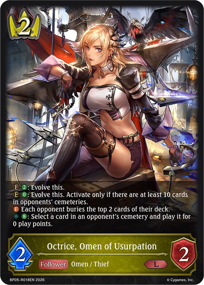 Octrice, Omen of Usurpation (BP19: Eightfold Retribution) — Shadowverse: Evolve card