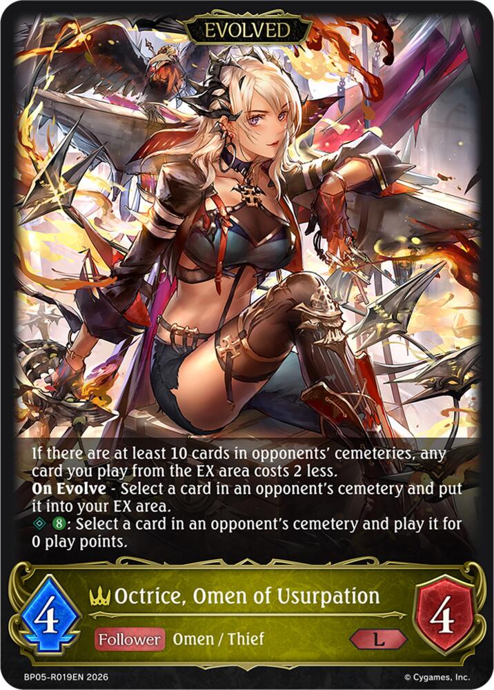 Octrice, Omen of Usurpation (Evolved) (BP19: Eightfold Retribution) — Shadowverse: Evolve card