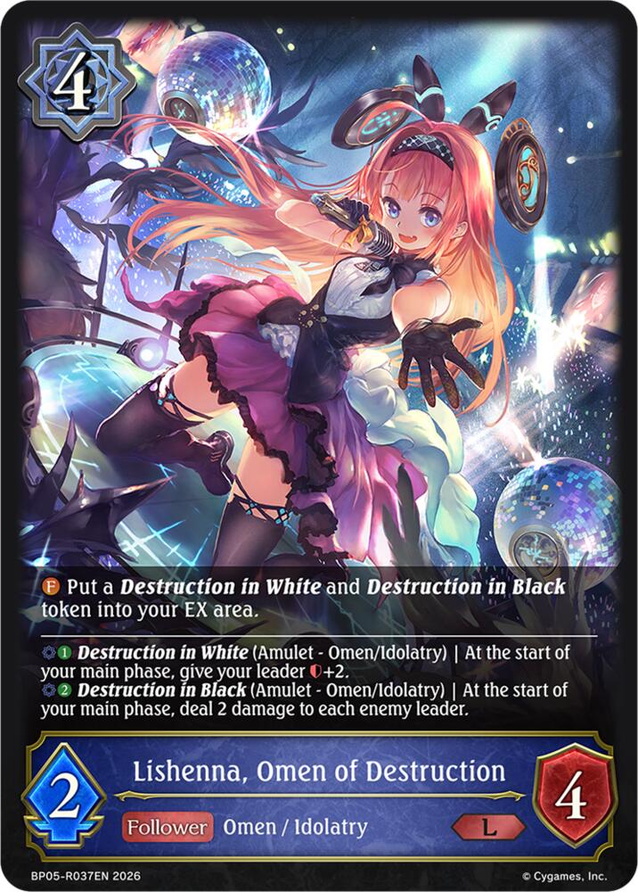 Lishenna, Omen of Destruction (BP19: Eightfold Retribution) — Shadowverse: Evolve card