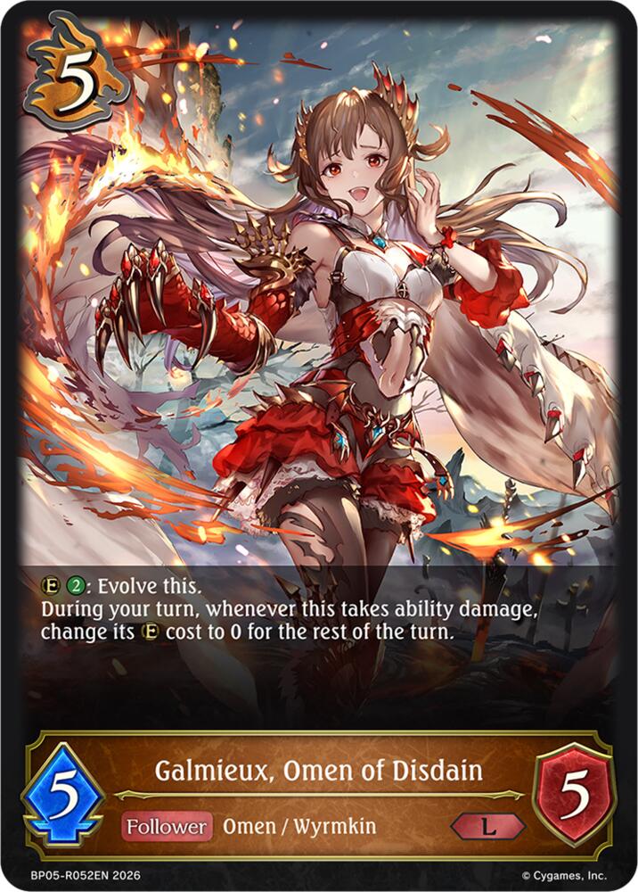 Galmieux, Omen of Disdain (BP19: Eightfold Retribution) — Shadowverse: Evolve card