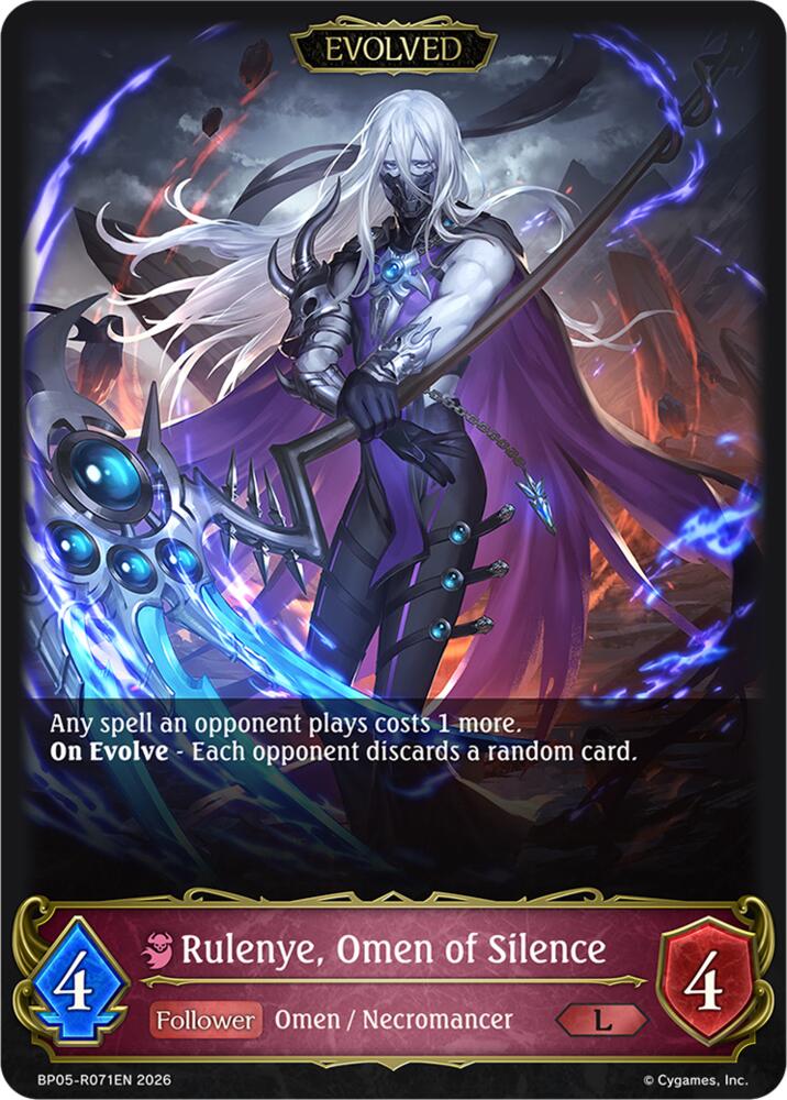 Rulenye, Omen of Silence (Evolved) (BP19: Eightfold Retribution) — Shadowverse: Evolve card
