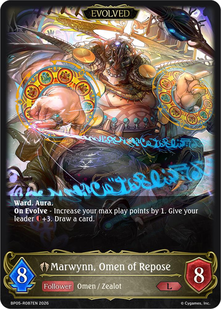 Marwynn, Omen of Repose (Evolved) (BP19: Eightfold Retribution) — Shadowverse: Evolve card