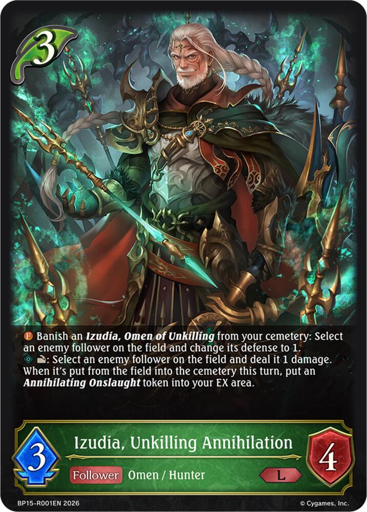 Izudia, Unkilling Annihilation (BP19: Eightfold Retribution) — Shadowverse: Evolve card