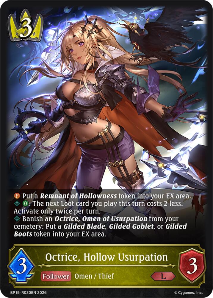 Octrice, Hollow Usurpation (BP19: Eightfold Retribution) — Shadowverse: Evolve card