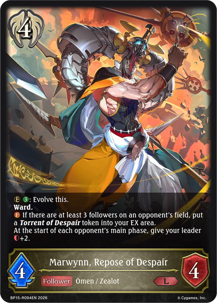 Marwynn, Repose of Despair (BP19: Eightfold Retribution) — Shadowverse: Evolve card