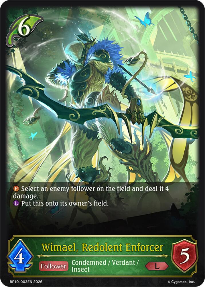 Wimael, Redolent Enforcer (BP19: Eightfold Retribution) — Shadowverse: Evolve card