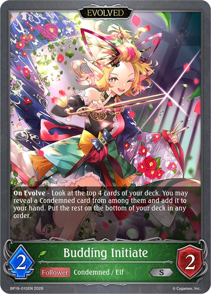 Budding Initiate (Evolved) (BP19: Eightfold Retribution) — Shadowverse: Evolve card