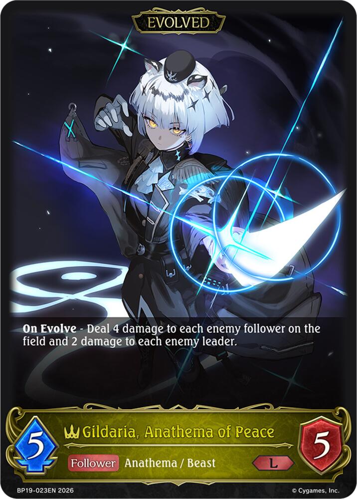 Gildaria, Anathema of Peace (Evolved) (BP19: Eightfold Retribution) — Shadowverse: Evolve card