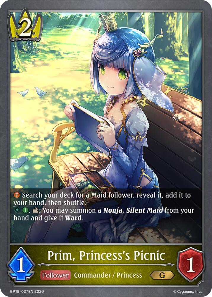 Prim, Princess's Picnic (BP19: Eightfold Retribution) — Shadowverse: Evolve card