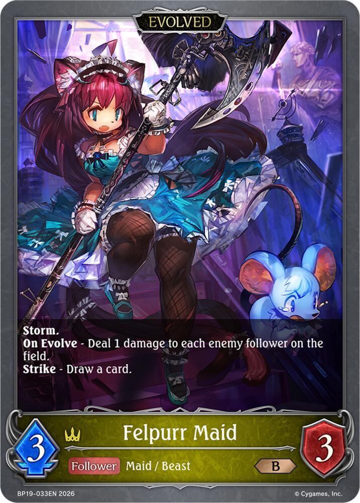 Felpurr Maid (Evolved) (BP19: Eightfold Retribution) — Shadowverse: Evolve card