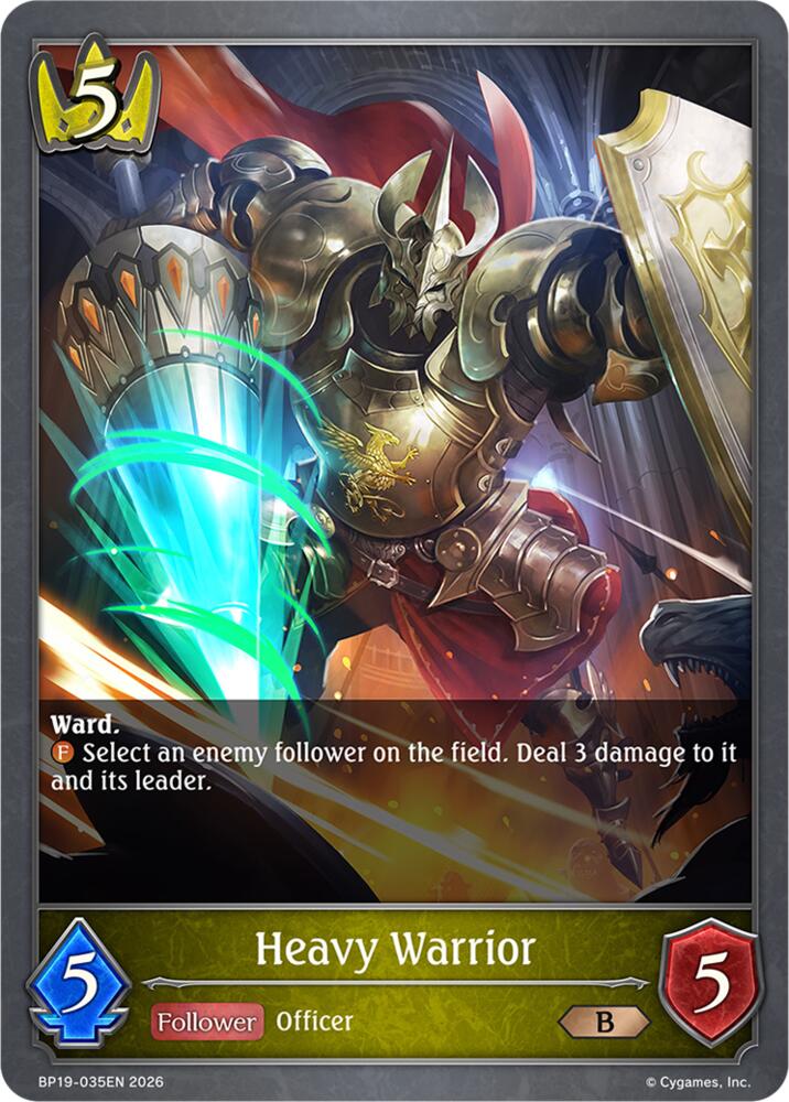Heavy Warrior (BP19: Eightfold Retribution) — Shadowverse: Evolve card