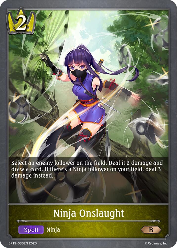 Ninja Onslaught (BP19: Eightfold Retribution) — Shadowverse: Evolve card