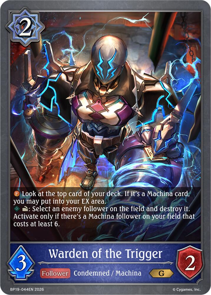 Warden of the Trigger (BP19: Eightfold Retribution) — Shadowverse: Evolve card