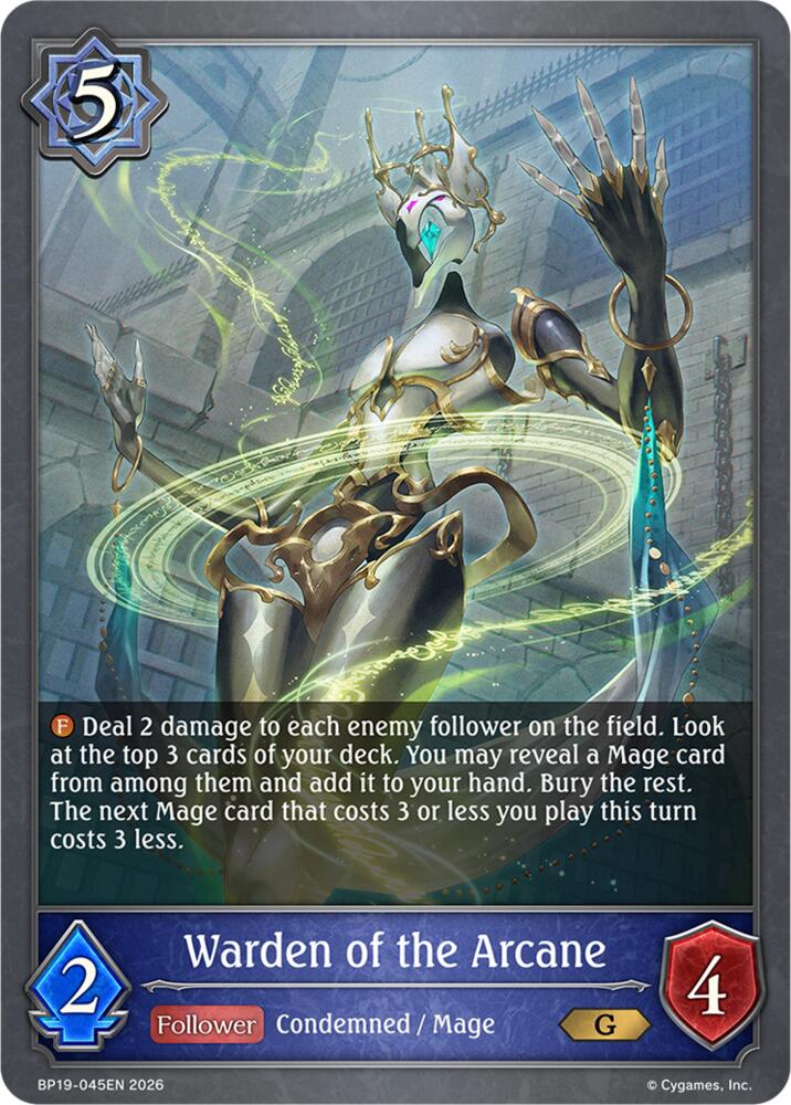 Warden of the Arcane (BP19: Eightfold Retribution) — Shadowverse: Evolve card