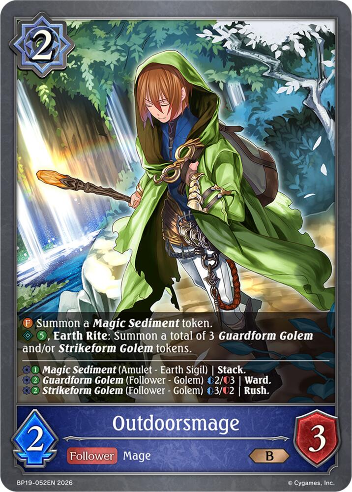 Outdoorsmage (BP19: Eightfold Retribution) — Shadowverse: Evolve card