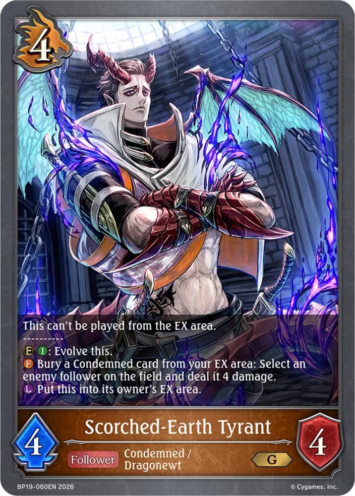 Scorched-Earth Tyrant (BP19: Eightfold Retribution) — Shadowverse: Evolve card