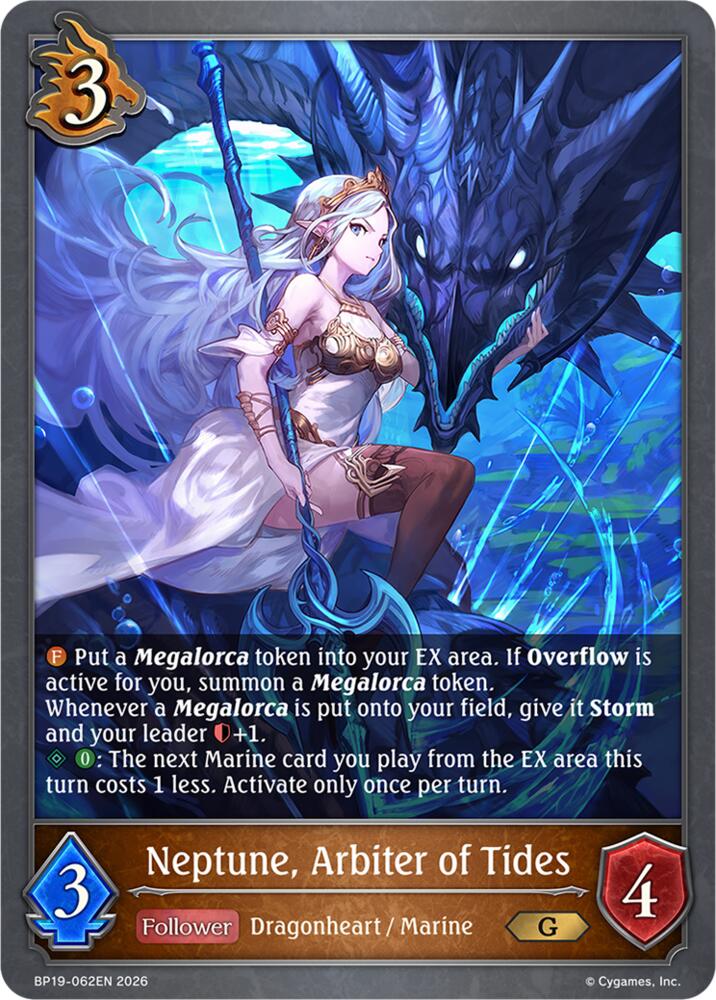 Neptune, Arbiter of Tides (BP19: Eightfold Retribution) — Shadowverse: Evolve card