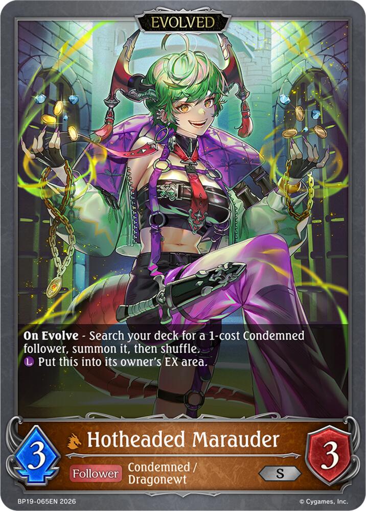 Hotheaded Marauder (Evolved) (BP19: Eightfold Retribution) — Shadowverse: Evolve card