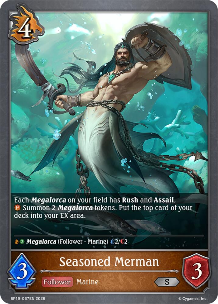 Seasoned Merman (BP19: Eightfold Retribution) — Shadowverse: Evolve card