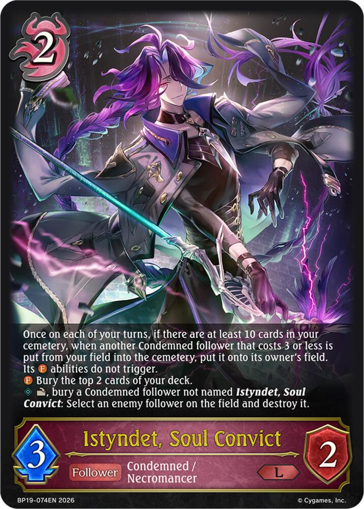 Istyndet, Soul Convict (BP19: Eightfold Retribution) — Shadowverse: Evolve card