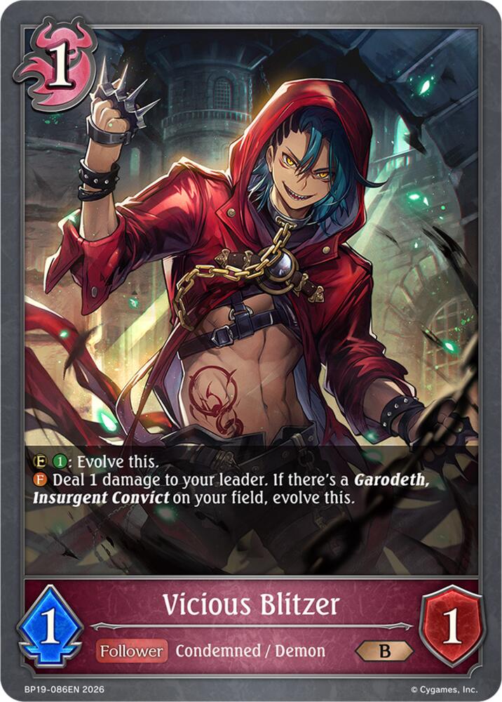 Vicious Blitzer (BP19: Eightfold Retribution) — Shadowverse: Evolve card