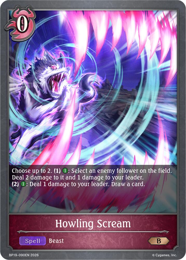 Howling Scream (BP19: Eightfold Retribution) — Shadowverse: Evolve card