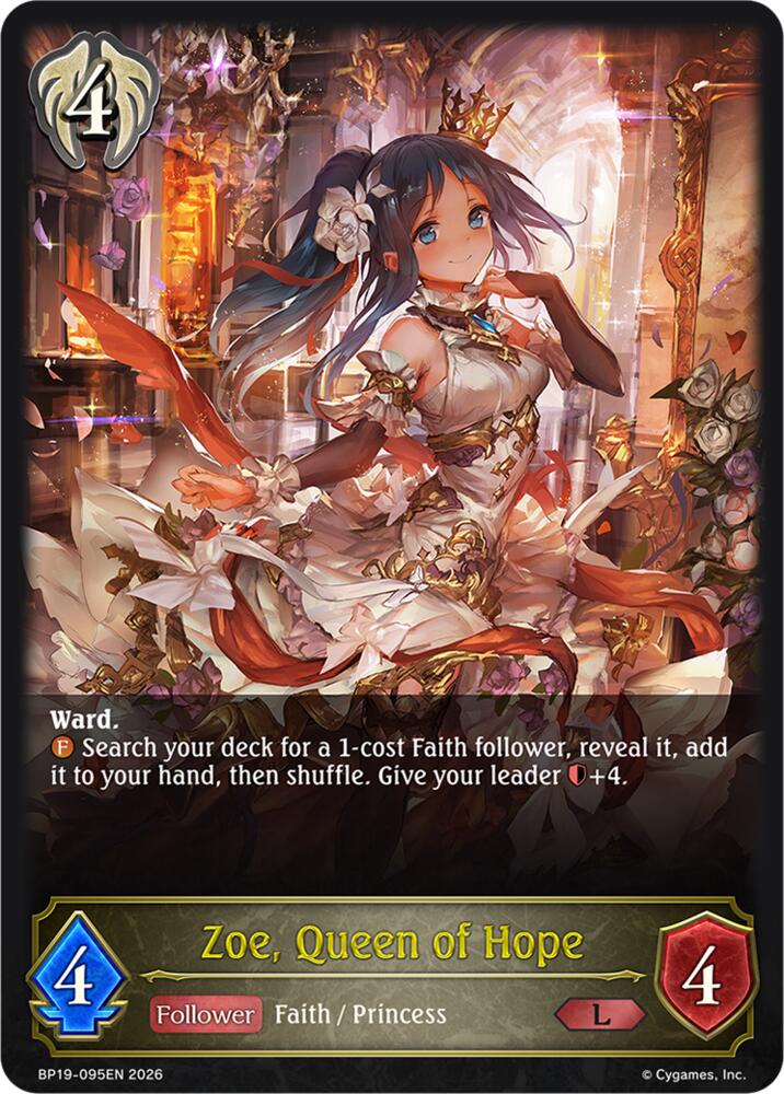Zoe, Queen of Hope (BP19: Eightfold Retribution) — Shadowverse: Evolve card