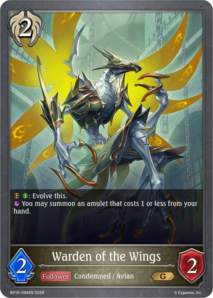 Warden of the Wings (BP19: Eightfold Retribution) — Shadowverse: Evolve card