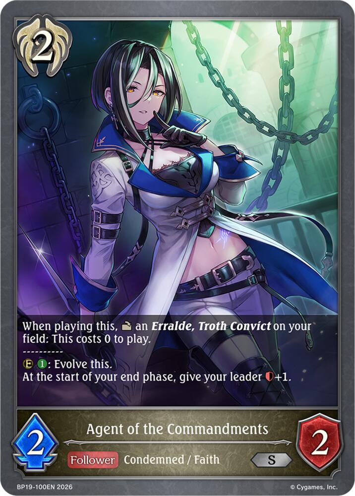 Agent of the Commandments (BP19: Eightfold Retribution) — Shadowverse: Evolve card