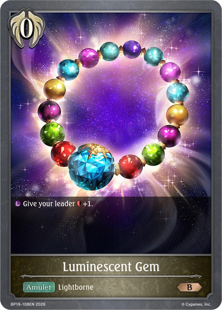 Luminescent Gem (BP19: Eightfold Retribution) — Shadowverse: Evolve card