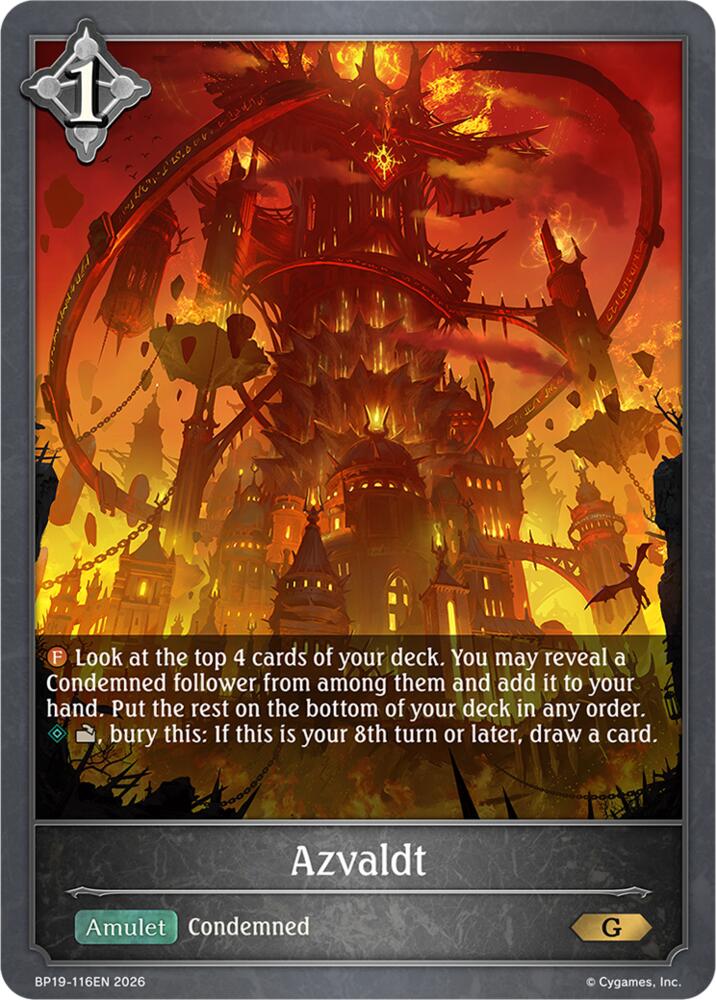 Azvaldt (BP19: Eightfold Retribution) — Shadowverse: Evolve card