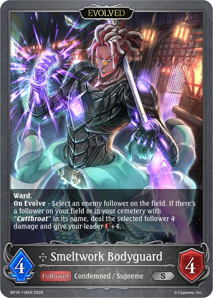 Smeltwork Bodyguard (Evolved) (BP19: Eightfold Retribution) — Shadowverse: Evolve card