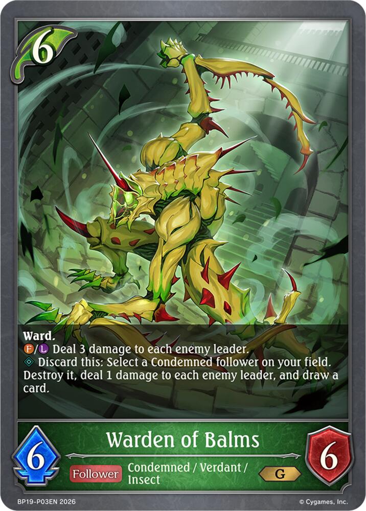 Warden of Balms (BP19: Eightfold Retribution) — Shadowverse: Evolve card
