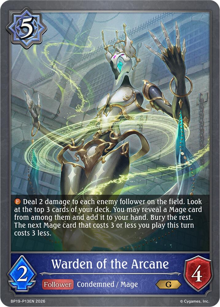 Warden of the Arcane (BP19: Eightfold Retribution) — Shadowverse: Evolve card