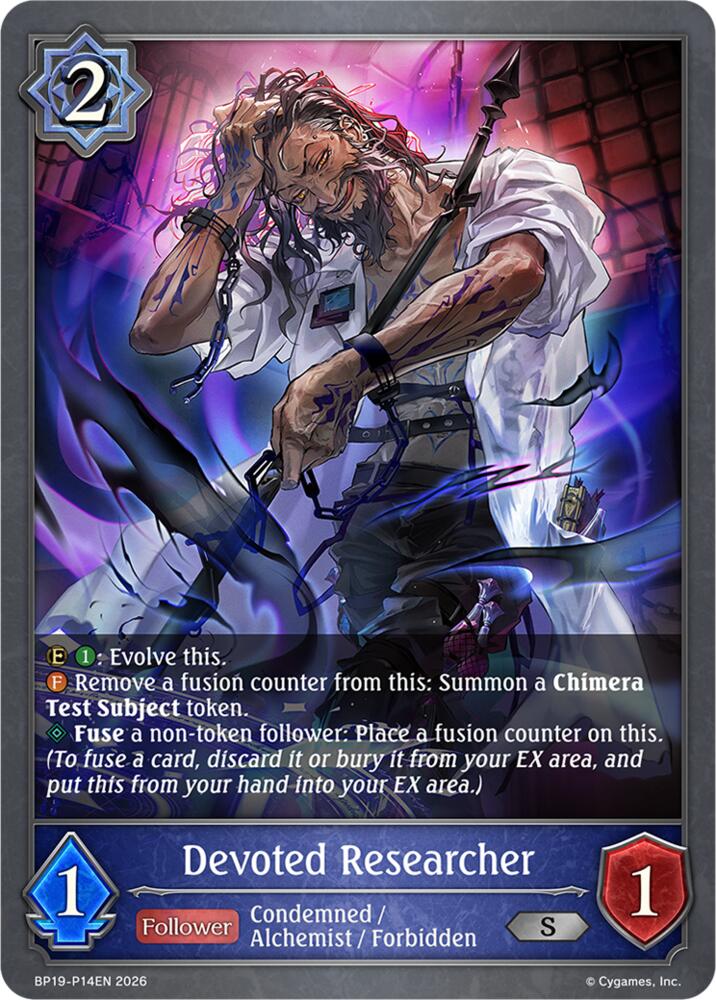 Devoted Researcher (BP19: Eightfold Retribution) — Shadowverse: Evolve card