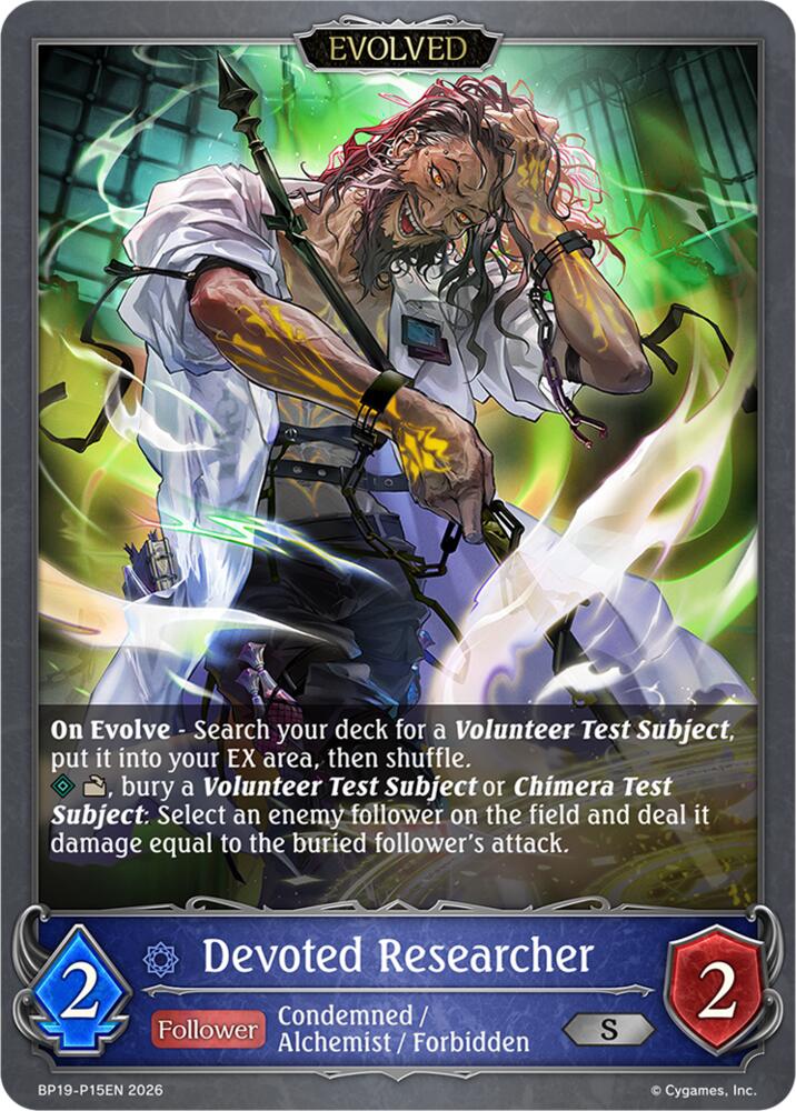 Devoted Researcher (Evolved) (BP19: Eightfold Retribution) — Shadowverse: Evolve card