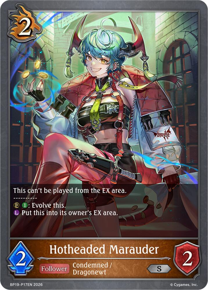 Hotheaded Marauder (BP19: Eightfold Retribution) — Shadowverse: Evolve card